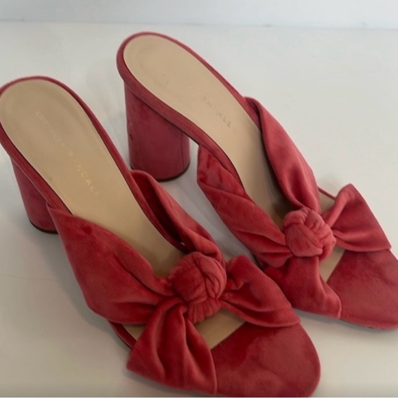 Loeffler Randall Pink CoCo Knotted Velvet Mules💓🌸 - Picture 3 of 10